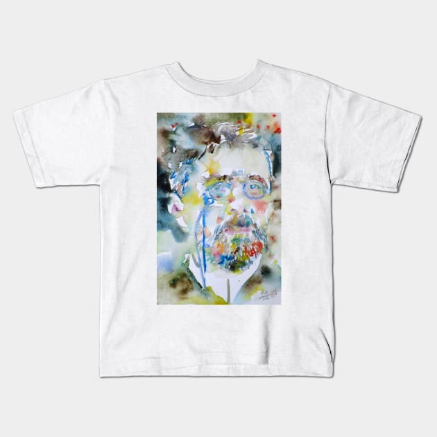 ANTON CHECHOV - watercolor portrait .3 Kids T-Shirt by lautir